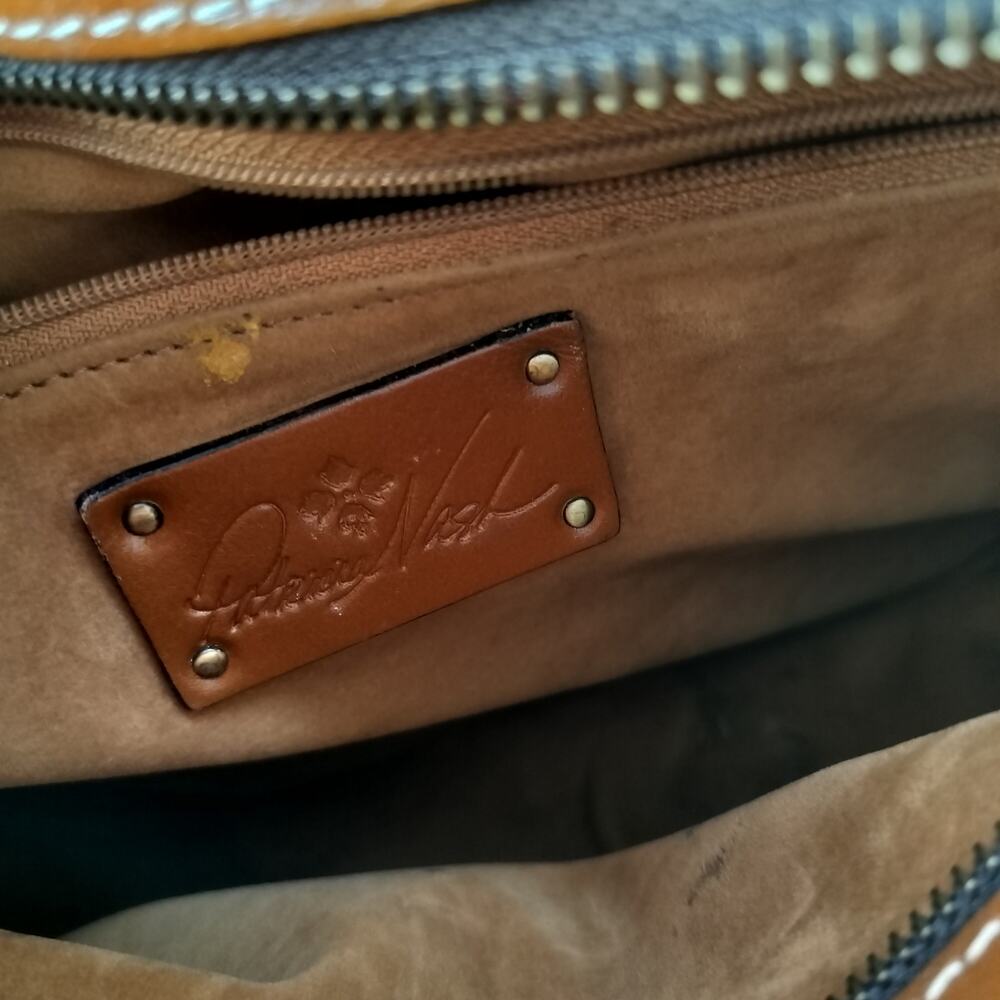 4710)Patricia Nash Brown London Saddle Crossbody Bag London Heritage Collection - Picture 10 of 14